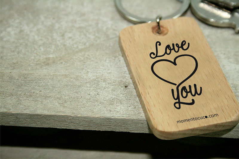 Incorrecto Rafflesia Arnoldi Impedir Llavero de madera Llavero Original "Love you" | Regalos originales